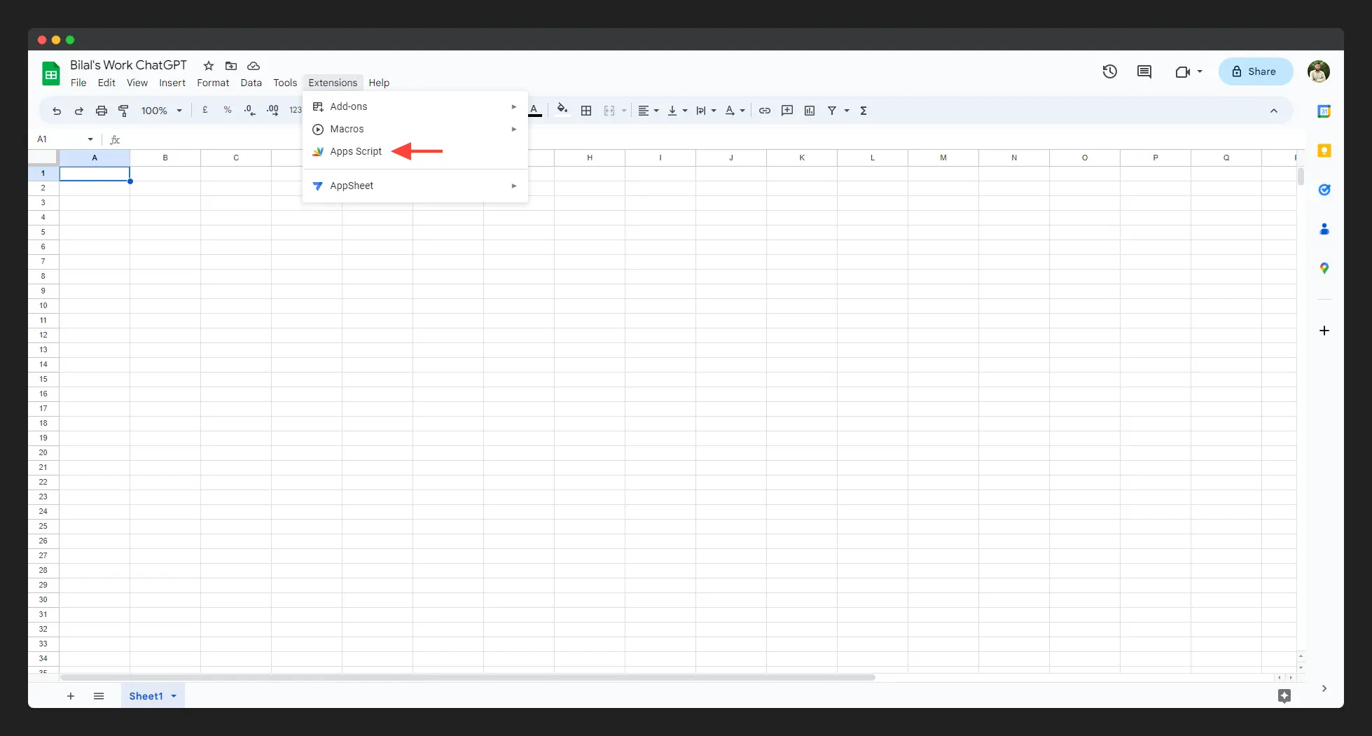 ChatGPT in Google Sheets